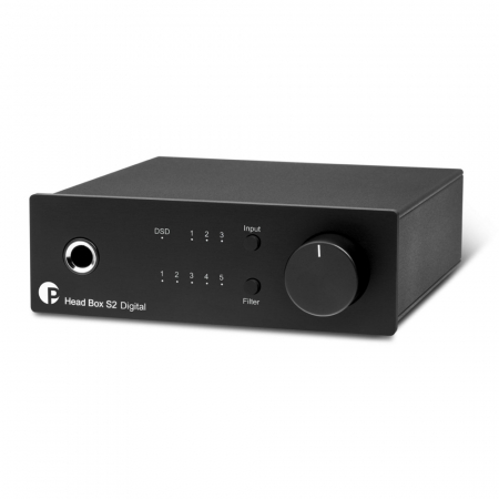 Pro-Ject Head Box S2 Digital wzmacniacz słuchawkowy z DAC i wyjściem przedwzmacniacza, czarny w grupie Audio domowe / Słuchawki / Wzmacniacze słuchawkowe u BRL (10203010047)