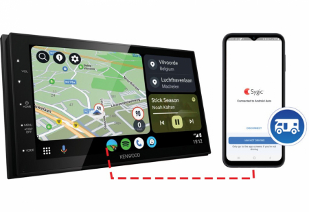 Kenwood DMX5020BTSCAMPER, radio samochodowe do kampera z CarPlay i ekranem 6.8