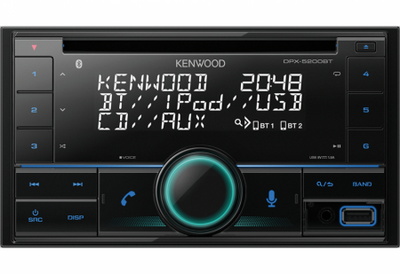 Kenwood DPX-5200BT, radio samochodowe z Bluetooth, AUX i odtwarzaczem CD w grupie Car audio / Radio samochodowe / Double DIN u BRL (121DPX5200BT)