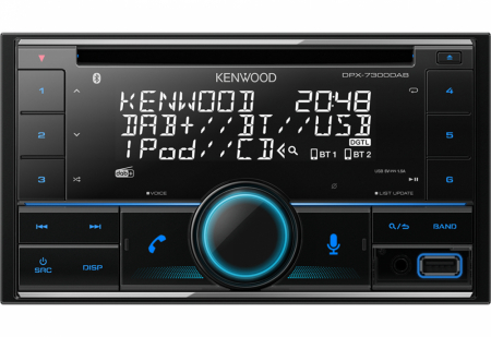 Kenwood DPX-7300DAB, radio samochodowe z Bluetooth, odtwarzaczem CD i DAB+ w grupie Car audio / Radio samochodowe / Double DIN u BRL (121DPX7300DAB)