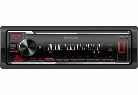 Kenwood KMM-BT209, radio samochodowe z Bluetooth, USB/AUX i krótkim chassis w grupie Car audio / Radio samochodowe / Single DIN u BRL (121KMMBT209)
