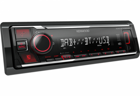 Kenwood KDC-BT408DAB, radio samochodowe z Bluetooth, krótka obudowa i DAB+ w grupie Car audio / Radio samochodowe / Single DIN u BRL (121KMMBT408DAB)