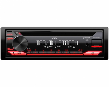 JVC KD-DB622BT, radio samochodowe z Bluetooth, CD i DAB+ w grupie Car audio / Radio samochodowe / Single DIN u BRL (130KDDB622BT)