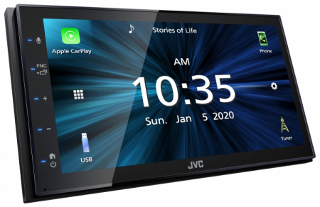 JVC KW-M560BT, radio samochodowe z CarPlay, Bluetooth i 3 parami wyjść niskopoziomowych w grupie Car audio / Radio samochodowe / Double DIN u BRL (130KWM560BT)