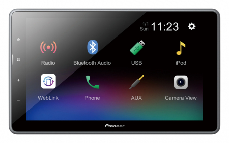 Pioneer DMH-AF555BT, radio samochodowe z Bluetooth, ekran 9