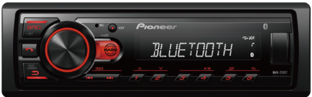 Pioneer MVH-230BT, radio samochodowe z Bluetooth i USB w grupie Car audio / Radio samochodowe / Single DIN u BRL (135MVH230BT)