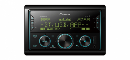 Pioneer MVH-S620BT, radio samochodowe z Bluetooth, krótka obudowa i 3 pary wyjść niskopoziomowych w grupie Car audio / Radio samochodowe / Double DIN u BRL (135MVHS620BT)