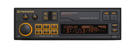Pioneer SXT-C10PS, radio retro z Bluetooth, DAB, USB/AUX i 3 pary wyjść niskopoziomowych w grupie Car audio / Radio samochodowe / Single DIN u BRL (135SXTC10PS)