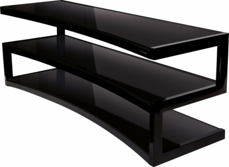 Norstone Esse Curve, stolik multimedialny w kolorze fortepianowej czerni w grupie Audio domowe / Akcesoria / Stojaki HiFi i meble pod sprzęt RTV u BRL (143ESSECURVE)