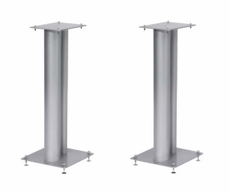 Norstone Stylum 2, stojaki głośnikowe, matowe srebro, wysokość 60 cm w grupie Audio domowe / Akcesoria / Akcesoria głośnikowe u BRL (143STYLUM2SI)