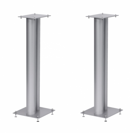 Norstone Stylum 3, stojaki głośnikowe, matowe srebro, wysokość 80 cm w grupie Audio domowe / Akcesoria / Akcesoria głośnikowe u BRL (143STYLUM3SI)