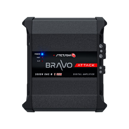 Stetsom BRAVO ATTACK 3000 1 Ohm, pełnopasmowy monoblok w grupie Car audio / Wzmacniacze / Mono u BRL (160BRAVOATTACK30001)