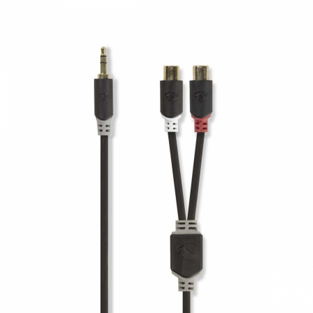 Nedis kabel stereo, 1x 3,5 mm wtyk do 2x RCA gniazdo, 0,2 m w grupie Car audio / Smartfon w samochodzie / Akcesoria do telefonów u BRL (176CABW22250AT02)