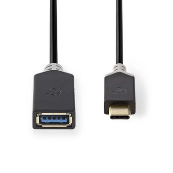 Nedis kabel USB 3.0 USB-C wtyk - A-gniazdo 0,15 m w grupie Audio domowe / Kable / Różne kable i adaptery u BRL (176CBW61710AT015)