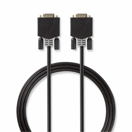 Nedis kabel VGA. VGA wtyk do VGA wtyk, 2 m w grupie Audio domowe / Kable / Różne kable i adaptery u BRL (176CCBW59000AT20)