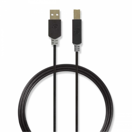 Nedis USB 2.0 USB-A wtyk do USB-B wtyk w grupie Audio domowe / Kable / Kabel cyfrowy u BRL (176CCBW60100ATVAR)