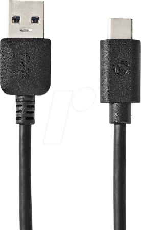 NEDIS CCGW61600BK20 kabel USB-A do USB-C, czarny, 2 metry w grupie Audio domowe / Kable / Kabel cyfrowy u BRL (176CCGW61600BK20)