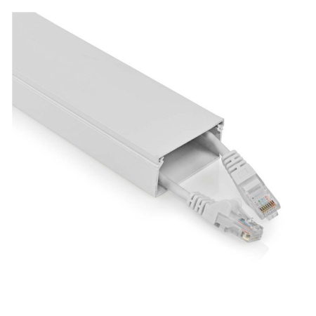 Nedis kanał kablowy aluminiowy 25 mm, biały w grupie Audio domowe / Akcesoria / Akcesoria do telewizora u BRL (176CMDT5025WT110)