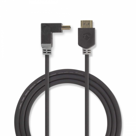 Nedis kabel HDMI High-Speed z wtyczką kątową, 2 m w grupie Audio domowe / Kable / HDMI u BRL (176CVBW34200AT20)