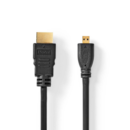 Nedis kabel HDMI do Micro-HDMI, 1,5 metra w grupie Audio domowe / Kable / HDMI u BRL (176CVGL34700BK15)
