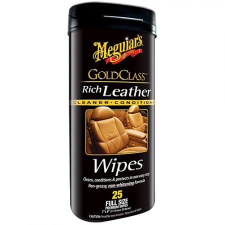 Meguiars Gold Class Rich Leather Wipes w grupie Car audio / Pielęgnacja samochodu / Wnętrze i szkło u BRL (178G10900)