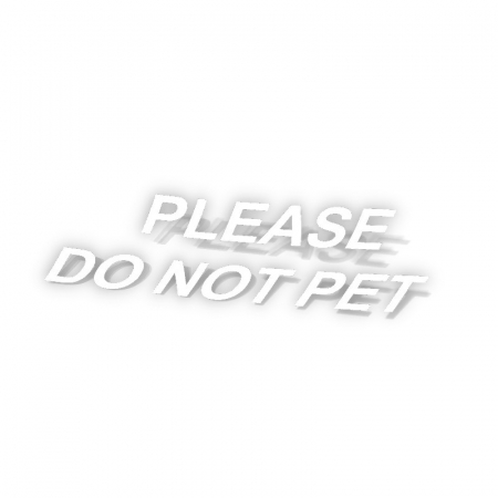 Tershine Naklejka - Please Do Not Pet, biała w grupie Car audio / Akcesoria / Gadżety u BRL (184PLS)