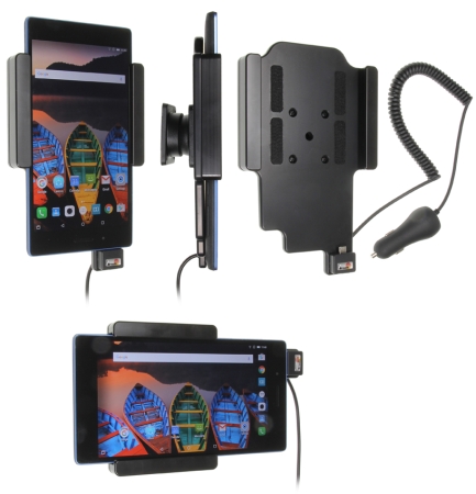 Uchwyt aktywny Brodit z wtyczką do gniazda zapalniczki, Lenovo Tab 3 7 w grupie Car audio / Smartfon w samochodzie / Uchwyty na telefon u BRL (240512938)