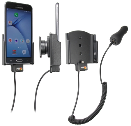 Uchwyt aktywny Brodit z wtyczką do gniazda zapalniczki, Samsung Galaxy J3 (2016)/J5 (2017) w grupie Car audio / Smartfon w samochodzie / Uchwyty na telefon u BRL (240512980)