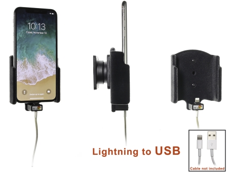 Brodit Uchwyt do połączenia kablowego, Apple iPhone X/Xs w grupie Car audio / Smartfon w samochodzie / Uchwyty na telefon u BRL (240514997)