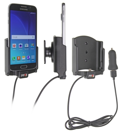 Brodit aktywny uchwyt z kablem USB i adapterem do gniazda zapalniczki, Samsung Galaxy S6 w grupie Car audio / Smartfon w samochodzie / Uchwyty na telefon u BRL (240521723)