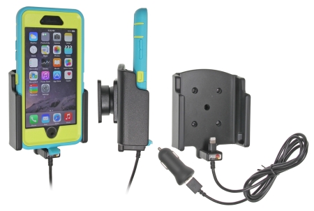 Brodit aktywny uchwyt z kablem USB i adapterem do gniazda zapalniczki, Apple iPhone 6/6S w grupie Car audio / Smartfon w samochodzie / Uchwyty na telefon u BRL (240521732)