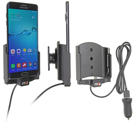 Brodit aktywny uchwyt z kablem USB i adapterem do gniazda zapalniczki, Samsung Galaxy S6 edge+ w grupie Car audio / Smartfon w samochodzie / Uchwyty na telefon u BRL (240521773)