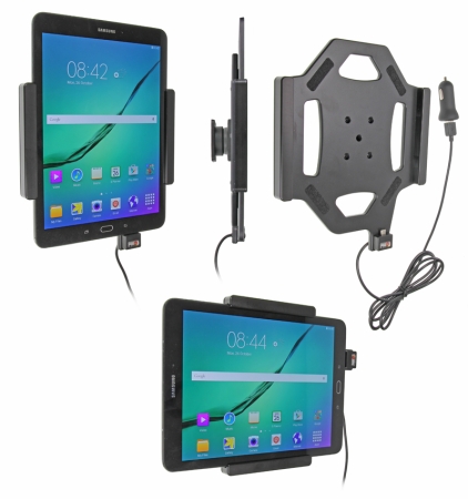 Brodit aktywny uchwyt z kablem USB i adapterem do gniazda zapalniczki, Samsung Galaxy Tab S2 9.7 SM-T810/SM-T813/SM-T815/SM-T819 w grupie Car audio / Smartfon w samochodzie / Uchwyty na telefon u BRL (240521782)