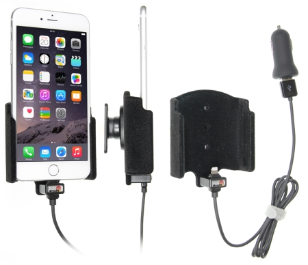 Brodit aktywny uchwyt z kablem USB i adapterem do gniazda zapalniczki, Apple iPhone 6S Plus/7 Plus/8 Plus/Xs Max w grupie Car audio / Smartfon w samochodzie / Uchwyty na telefon u BRL (240521804)