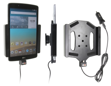 Brodit aktywny uchwyt z kablem USB i adapterem do gniazda zapalniczki, LG G Pad F 8.0 w grupie Car audio / Smartfon w samochodzie / Uchwyty na telefon u BRL (240521822)