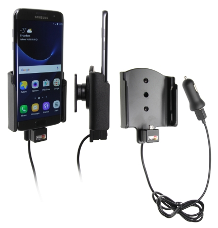 Brodit aktywny uchwyt z kablem USB i adapterem do gniazda zapalniczki, Samsung Galaxy S7 Edge w grupie Car audio / Smartfon w samochodzie / Uchwyty na telefon u BRL (240521866)