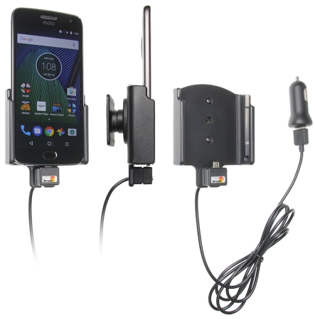 Aktywny uchwyt Brodit z kablem USB i adapterem do gniazda zapalniczki, Motorola Moto G5 Plus w grupie Car audio / Smartfon w samochodzie / Uchwyty na telefon u BRL (240521957)