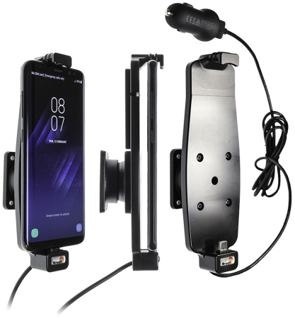 Aktywny uchwyt Brodit z kablem USB i adapterem do gniazda zapalniczki, Samsung Galaxy S10/S8/S9 w grupie Car audio / Smartfon w samochodzie / Uchwyty na telefon u BRL (240521964)