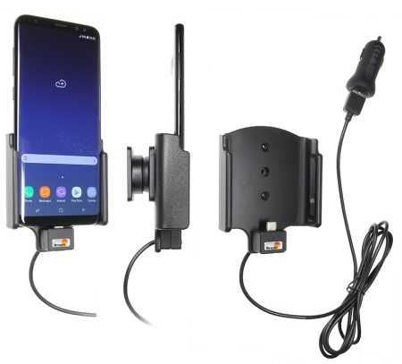 Aktywny uchwyt Brodit z kablem USB i adapterem do gniazda zapalniczki, Samsung Galaxy S8+ w grupie Car audio / Smartfon w samochodzie / Uchwyty na telefon u BRL (240521967)