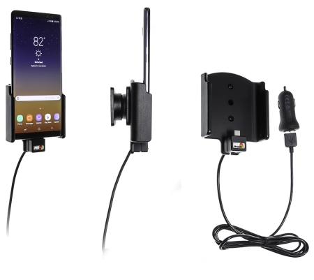 Aktywny uchwyt Brodit z kablem USB i adapterem do gniazda zapalniczki, Samsung Galaxy Note 8 w grupie Car audio / Smartfon w samochodzie / Uchwyty na telefon u BRL (240521999)