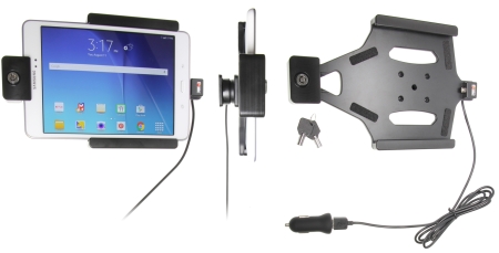 Uchwyt Brodit z blokadą na klucz, Samsung Galaxy Tab A 8.0 (2015) SM-T350 w grupie Car audio / Smartfon w samochodzie / Uchwyty na telefon u BRL (240552760)