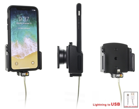 Uchwyt do połączenia kablowego, Apple iPhone 11/X/XR/Xs w grupie Car audio / Smartfon w samochodzie / Uchwyty na telefon u BRL (240714013)