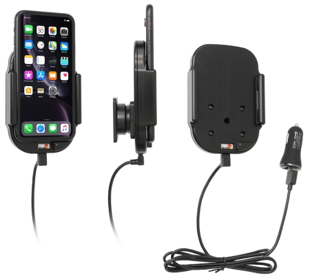 Qi bezprzewodowy aktywny uchwyt na telefon z ładowarką samochodową, Apple iPhone 11 w grupie Car audio / Smartfon w samochodzie / Ładowanie bezprzewodowe u BRL (240718090)