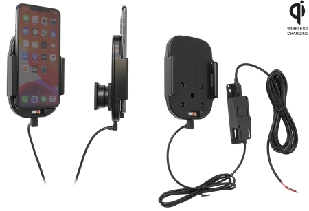 Qi bezprzewodowy aktywny uchwyt do stałej instalacji, Apple iPhone 11 Pro Max w grupie Car audio / Smartfon w samochodzie / Uchwyty na telefon u BRL (240719164)