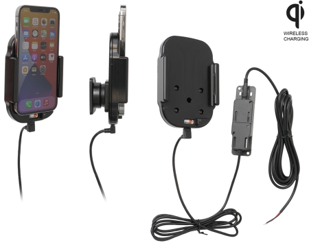 Qi bezprzewodowy aktywny uchwyt do stałej instalacji, Apple iPhone 12/12 Pro w grupie Car audio / Smartfon w samochodzie / Uchwyty na telefon u BRL (240719235)