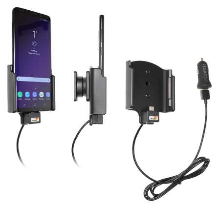 Aktywny uchwyt z kablem USB i adapterem do gniazda zapalniczki, Samsung Galaxy S9+ w grupie Car audio / Smartfon w samochodzie / Uchwyty na telefon u BRL (240721039)