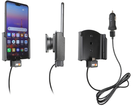 Aktywny uchwyt z kablem USB i adapterem do gniazda zapalniczki, Huawei P20 w grupie Car audio / Smartfon w samochodzie / Uchwyty na telefon u BRL (240721058)