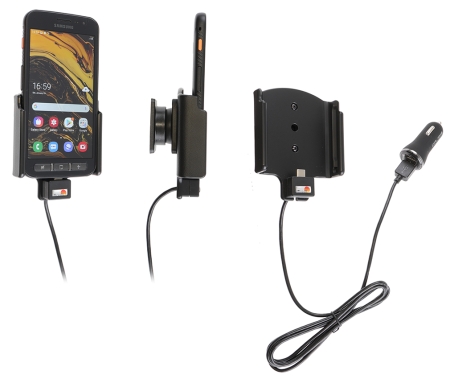 Aktywny uchwyt Brodit z kablem USB i adapterem do gniazda zapalniczki, Samsung Galaxy XCover 4s w grupie Car audio / Smartfon w samochodzie / Uchwyty na telefon u BRL (240721133)