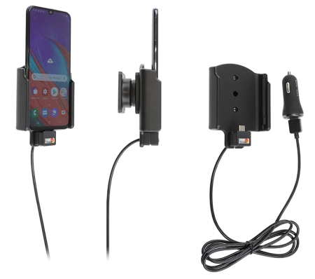 Aktywny uchwyt Brodit z kablem USB i adapterem do gniazda zapalniczki, Samsung Galaxy A40 (SM-A405) w grupie Car audio / Smartfon w samochodzie / Uchwyty na telefon u BRL (240721141)