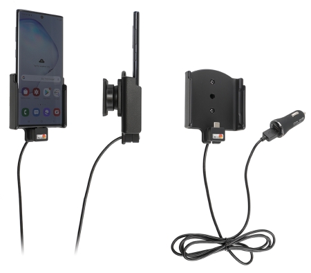 Aktywny uchwyt Brodit z kablem USB i adapterem do gniazda zapalniczki, Samsung Galaxy Note 10 SM-N970 w grupie Car audio / Smartfon w samochodzie / Uchwyty na telefon u BRL (240721155)